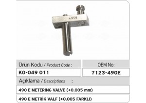 7123-490 E Metrik Valf (+005 mm)